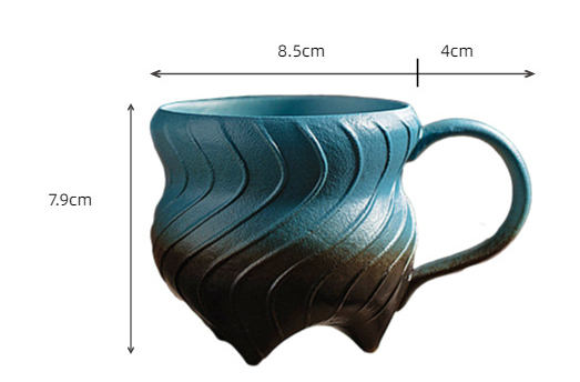 Vintage Keramiktasse Home Kaffeetasse Kreative Wassertasse Mark Tasse Frühstückstasse Grobe Keramiktasse_voghion.com