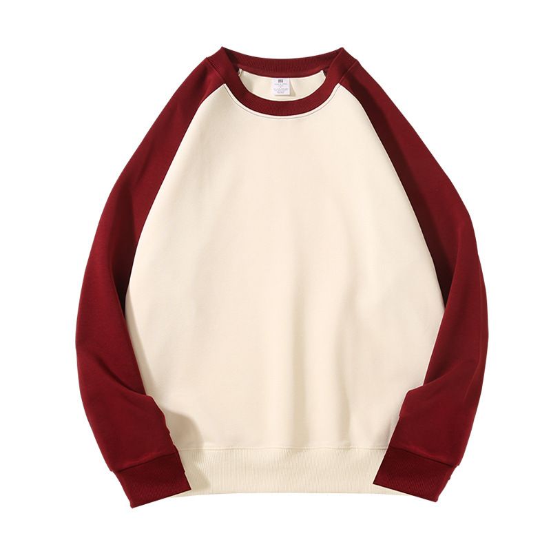 New trendy patchwork sleeve contrasting sweatshirt men, thin design, round neck pullover, long sleeved versatile casual_voghion.com