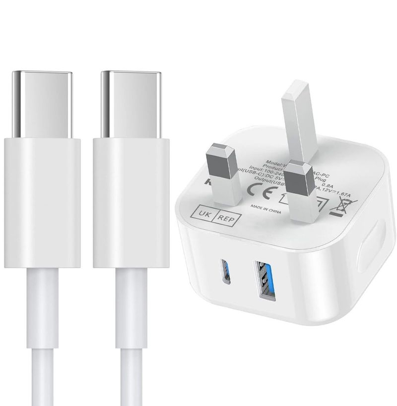 Fast Wall Plug 20W USB C Charger 100W Cable For IPhone 16 15 16 Pro Max 16 Plus_voghion.com