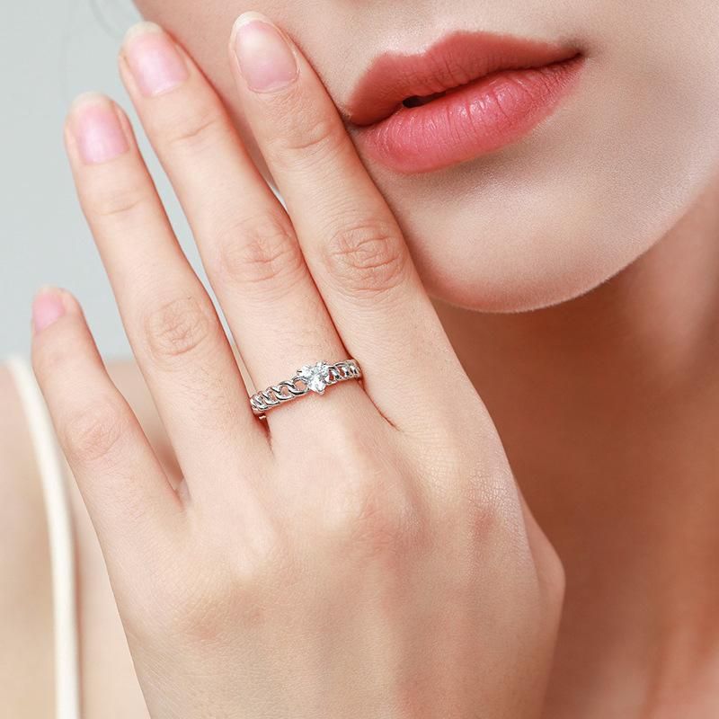Anillo de plata de circón clásico Tancise, joyería para mujer, regalo de fiesta de promesa de boda_voghion.com