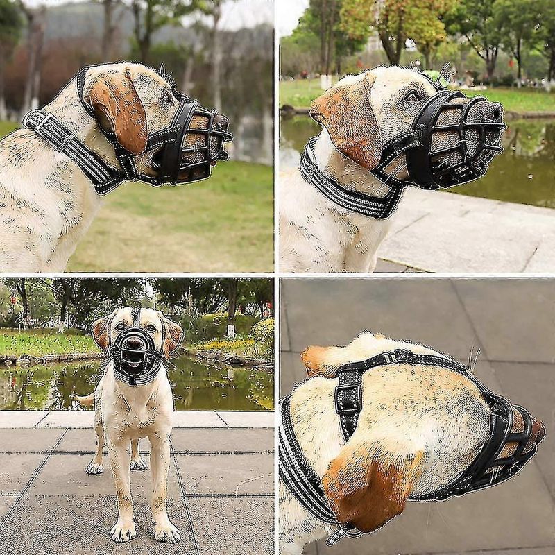 Bozal de canasta suave para perros, ajuste seguro y cómodo, mejor prevención de mordeduras, masticaciones y ladridos_voghion.com