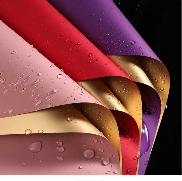 20 Stück/Packung Blumenpapier, wasserdicht, doppelseitig, goldenes Blumenstrauß-Floristenpapier für Brauthochzeitsgeschenk-Verpackungsbedarf_voghion.com