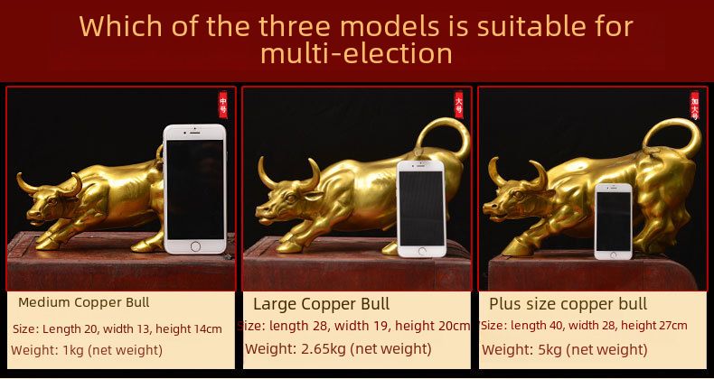 Taureau en Bronze Wall Street Wangshi Jinniu, bureau de négociation d'actions, cadeau artisanal en cuivre, taureau de Fortune, ornements en Bronze_voghion.com