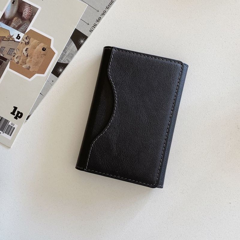 Kartenhalter Geldbörse Brieftaschen Pu-Leder Multi-Kartensteckplatz Kartentasche Magnetischer Handyständer Magnetische Kartentasche_voghion.com