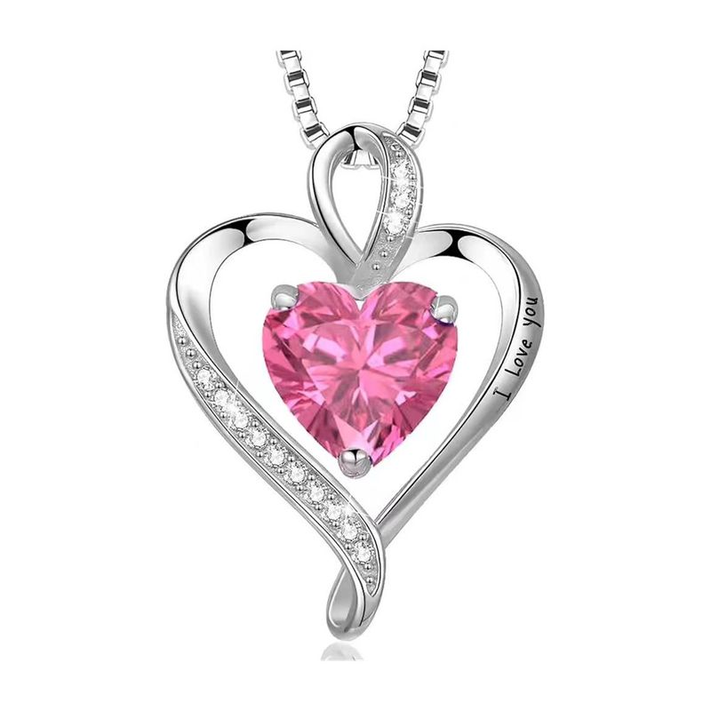 12 Farbanhänger unendliche Liebe Form Diamant kreative Schmuck Halskette_voghion.com