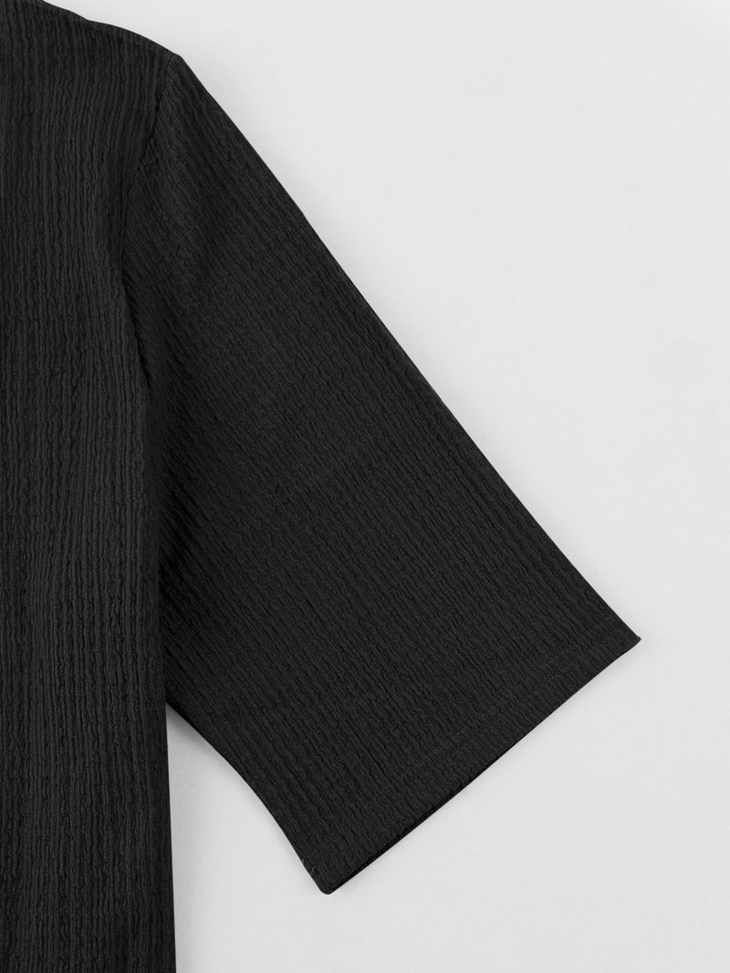 Summer Sports Suit Solid Color Lapel Collar Short-sleeved Trousers Men's Casual Two-piece Set_voghion.com