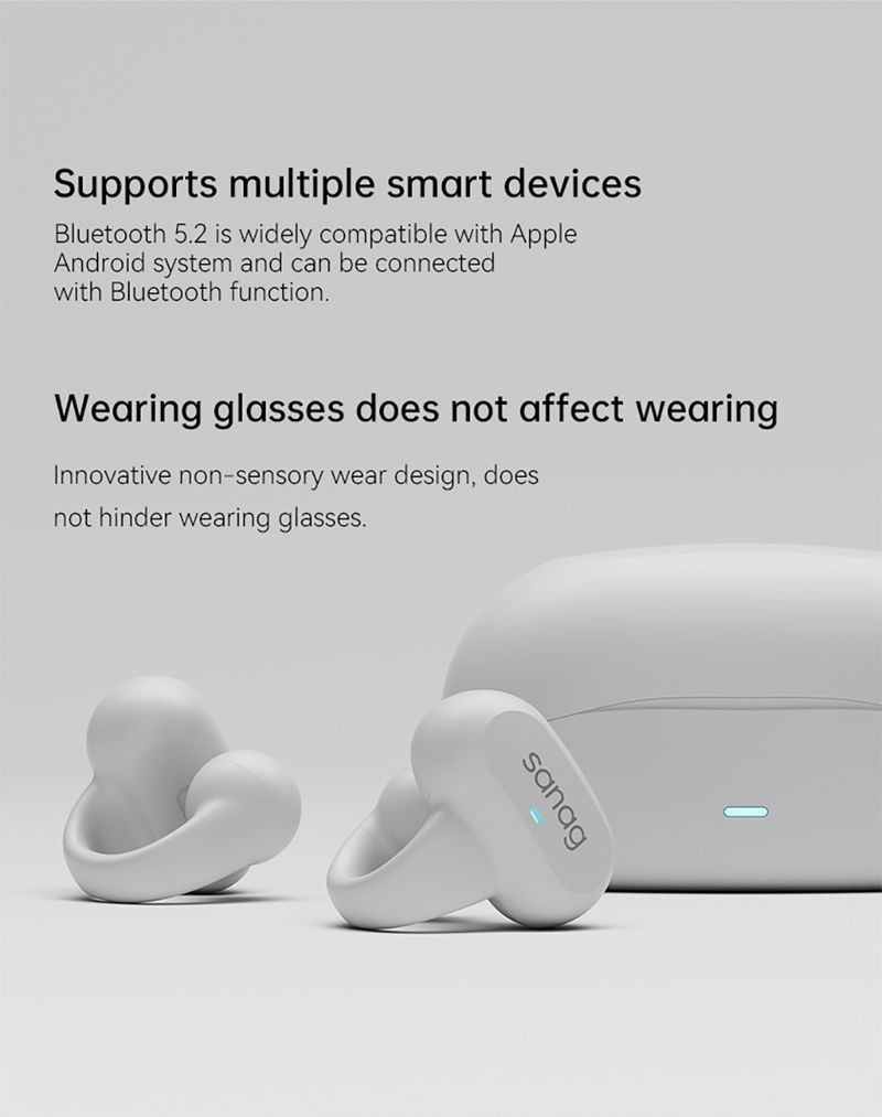 Sanag Z50s odprtokodne prevodne TWS brezžične Bluetooth slušalke s panoramskim zvokom, športne vodoodporne ušesne sponke_voghion.com