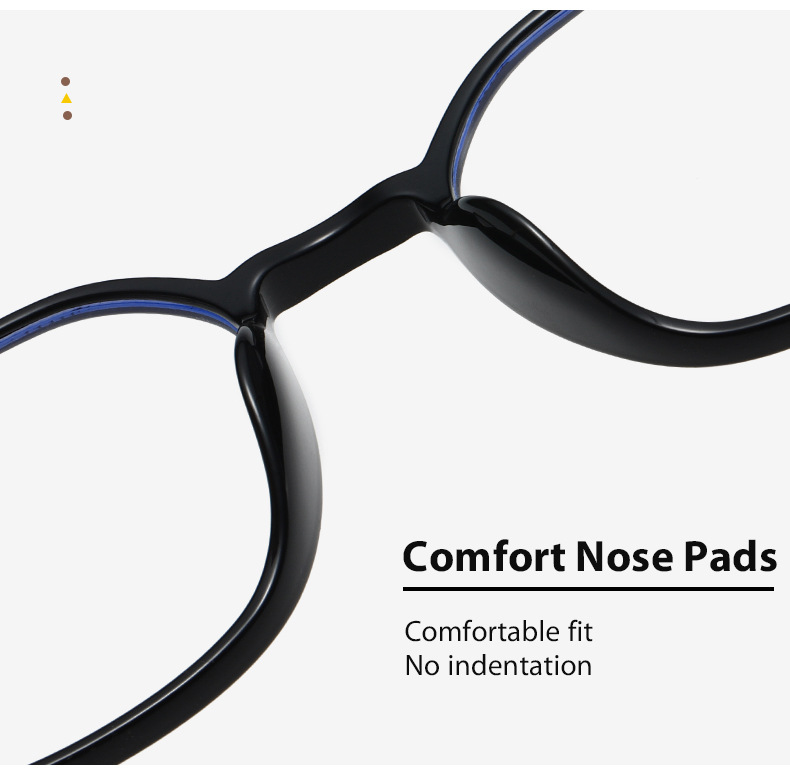 Anti-Blu-ray Flat Light PC Metall Retro Fashion Student Stylee Brillengestell für Herren und Damen_voghion.com