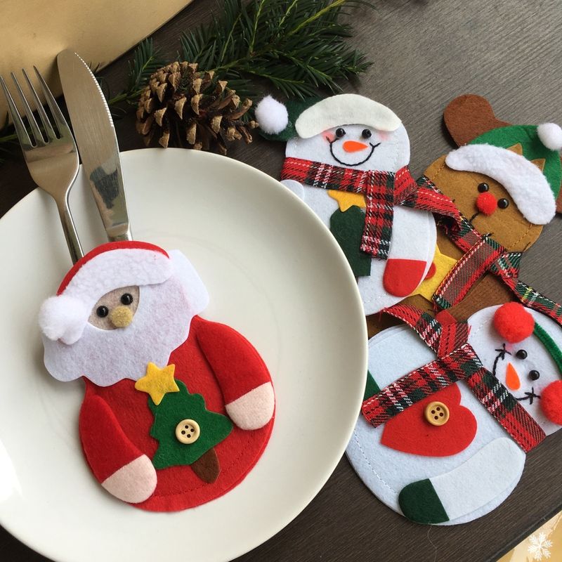 4/8 stücke Weihnachten Besteck Tasche Messer Gabel Geschirr Halter Tasche Weihnachten Abendessen Tisch Ornamente Navidad Dekorationen Na_voghion.com
