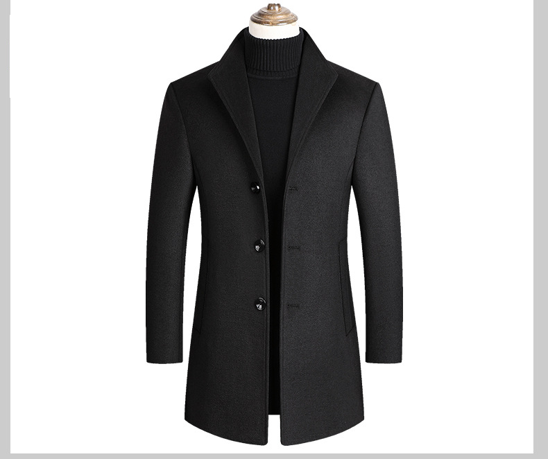 Woolen cloth men's Keel Trench Coat_voghion.com