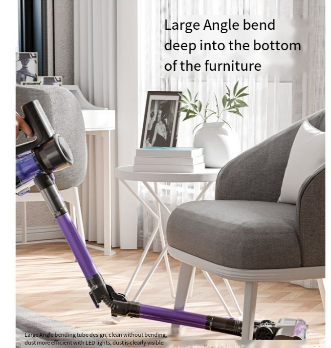 Bezkartáčový motor, akumulátorový vysavač pro domácnost, třírychlostní, velký sací výkon, vysoce výkonný vysavač na koberce, skládací vertikální_voghion.com