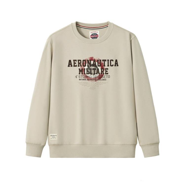 Men's Clothing Terry Cotton Loose Casual Versatile Retro Pullover Sweatshirt Men's Long Sleeve Steel Stamped Round Neck_voghion.com