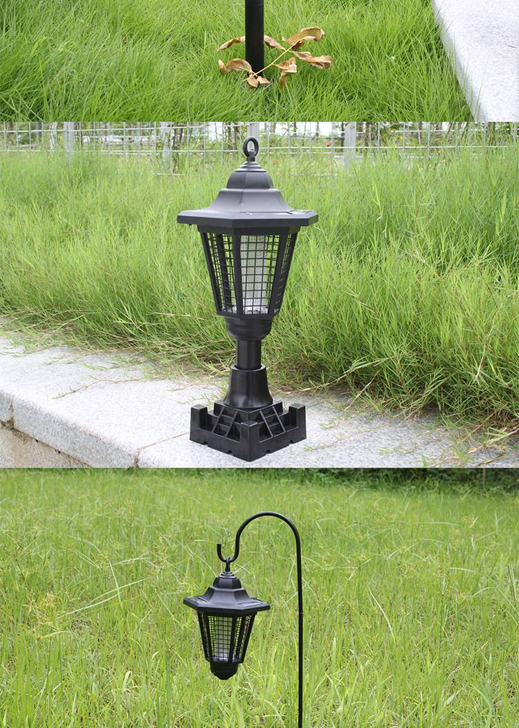 Lampada solare antizanzare, lampada antizanzare esagonale per esterni con luce LED, impermeabile e ricaricabile per giardino, patio, campeggio_voghion.com