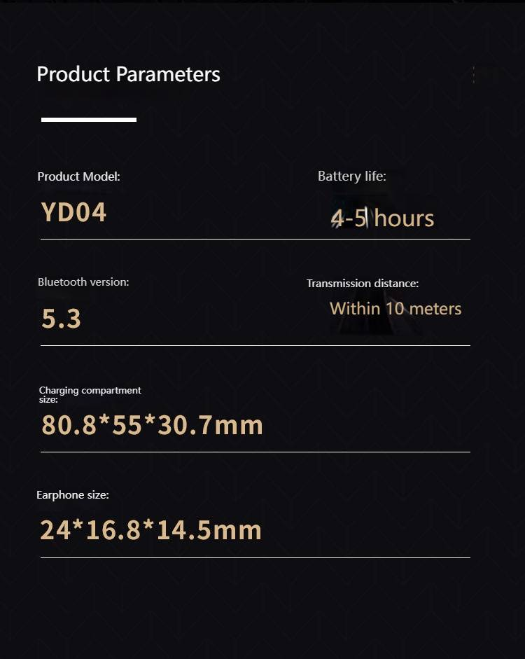 Wireless Bluetooth Earbuds With Mirror Display, 8H Playtime, IPX4 Waterproof, Bluetooth 5.2, Stereo Sound, Lightweight & Comfortable For Workout_voghion.com