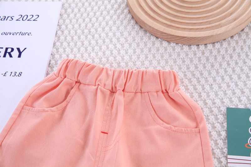 Baby summer new niche design, casual checkered shirt and short sleeved set, two-piece set_voghion.com