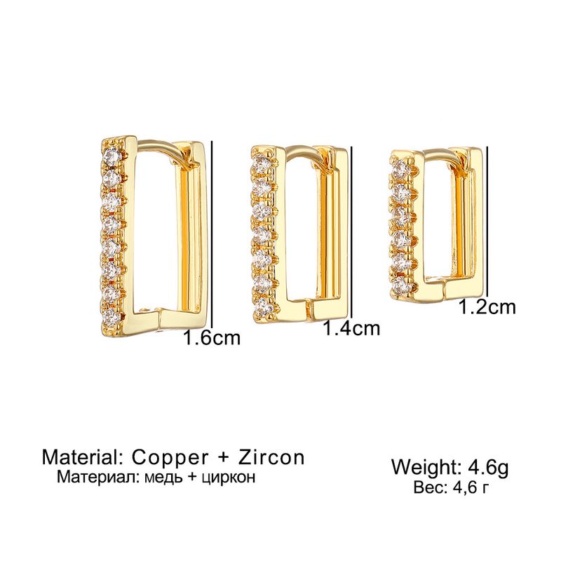 GEOMETRIC TRIO - Alloy Hoop Earrings Set (High-End Minimalist Jewelry, Retro Personality Design)_voghion.com