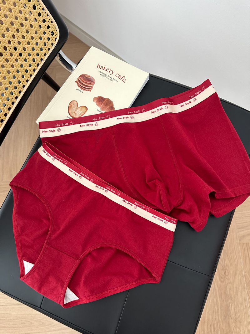 Intimates för kvinnor Tunga Benmingnian bomullsunderkläder kan matchas med par 5a Antibakteriellt grenvinröd körsbärsröd medellång midja_voghion.com