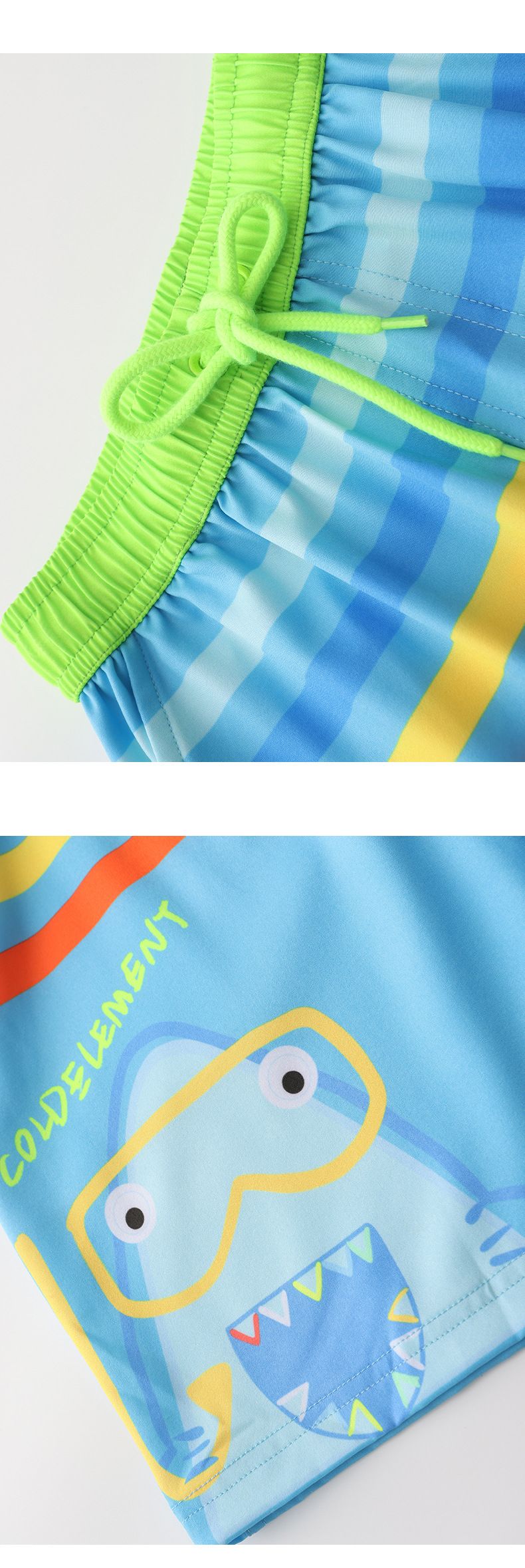 Costume da bagno per bambini con stampa di cartoni animati e protezione UPF - Rashguard a maniche corte e pantaloncini da bagno per ragazzi e ragazze_voghion.com