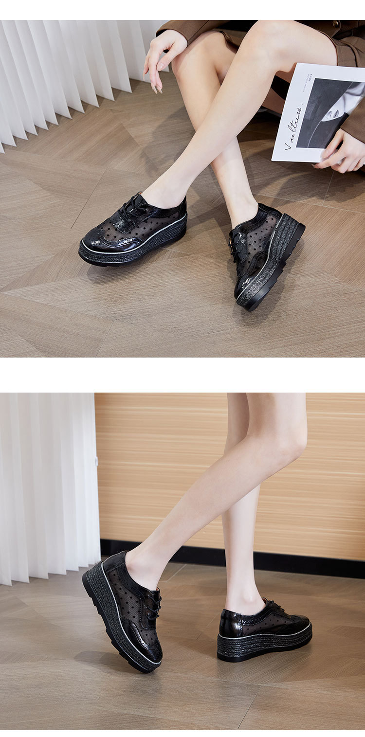 Block dicke Biskuitschuhe für Damen im Frühjahr, neue weiche Sohle, Schnürschuh mit Einzelschuh, Slope Heel, College-Stil,_voghion.com