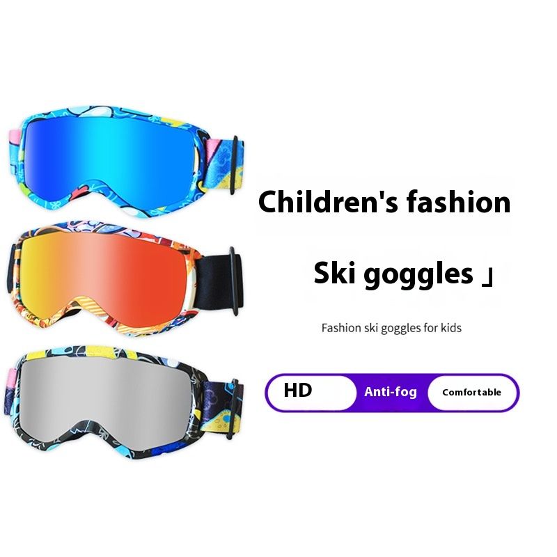 Outdoo Goggles Fo Childen, Boys And Gils, HD Spheical Anti-Fog Potective Goggles, Compatible With Glasses, Ski_voghion.com