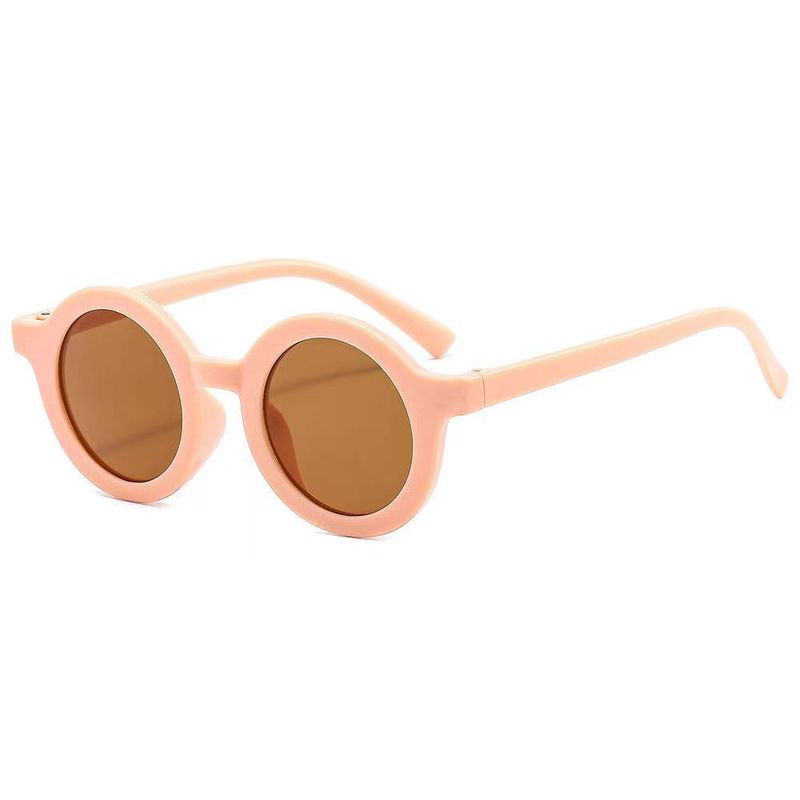 New Sunshade Round Children's Glasses Korean Edition Matte Frame Sunglasses for Boys and Girls_voghion.com