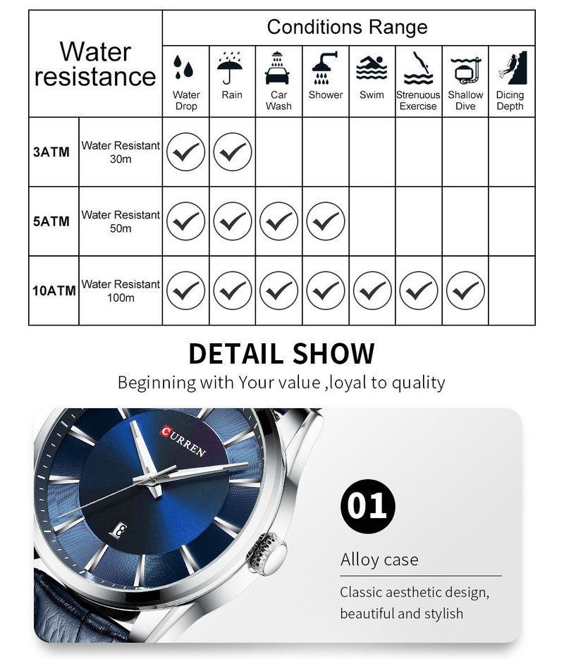 Orologio da uomo casual al quarzo con datario, resistente all'acqua fino a 30 m, quadrante rotondo, cinturino in pelle, orologio leggero in stile lussuoso rotondo_voghion.com