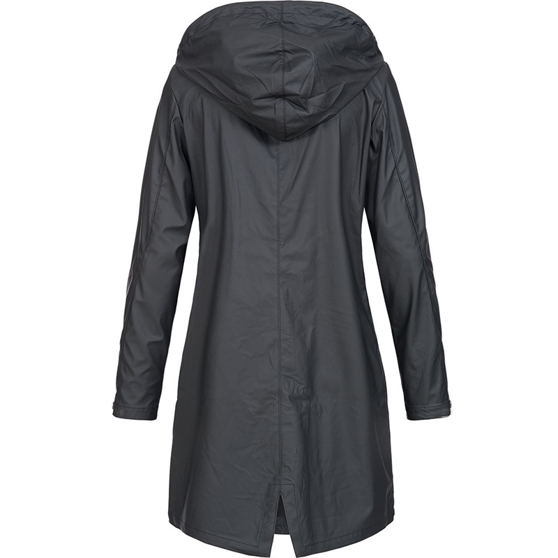 Chaqueta de invierno para mujer, chaquetas largas de lana Softshell, cortavientos para senderismo, abrigo a prueba de viento para exteriores, impermeable con capucha para mujer_voghion.com