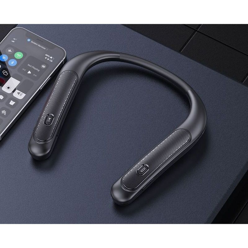 Alto-falante Bluetooth estilo faixa de pescoço, novo dispositivo de música moderno para chamadas, ouvir livros, dirigir, andar de bicicleta,_voghion.com