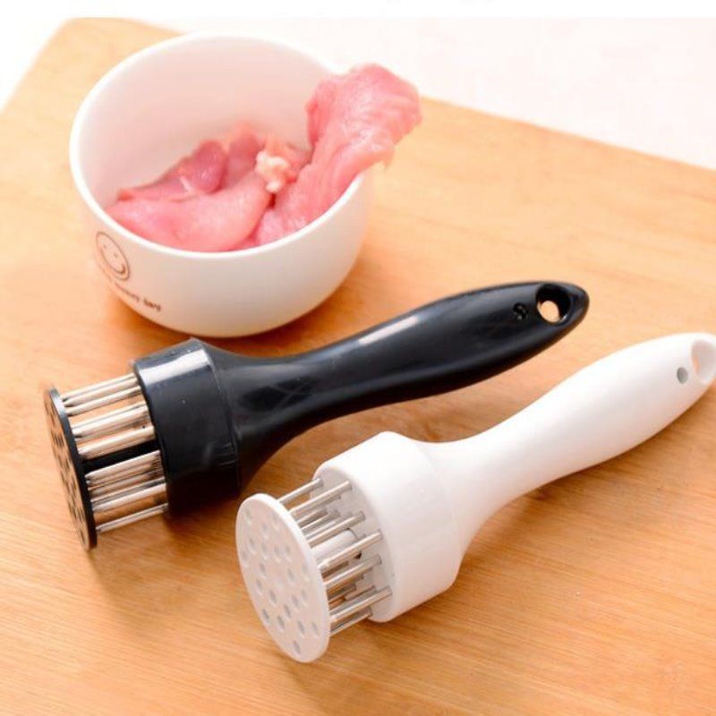 Ago per ammorbidire le bistecche in acciaio inox rotondo per uso domestico, braciola di maiale, ammorbidente per carne di pino, spezza tendini, utensile da cucina_voghion.com