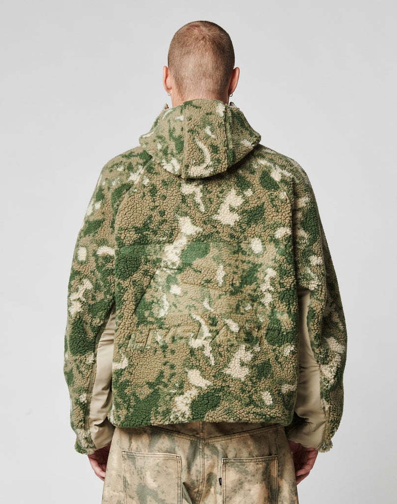 Abbigliamento maschile Y2K Americano retrò mimetico giacca larga con cappuccio e cerniera maglione cappotto pile polare autunno e inverno caldo transfrontaliero_voghion.com