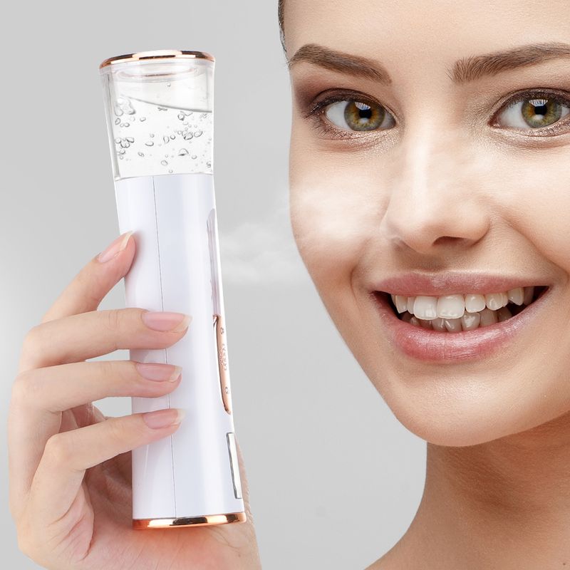 Pulverizador de nanoniebla con cabezal de pulverización doble, pulverizador de mano, instrumento de belleza, humidificador USB, nebulizador, vaporizador facial, hidratante, belleza_voghion.com