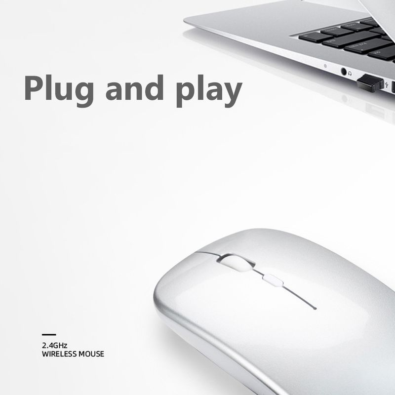 Xinweiqing 2.4G Mouse da gioco silenzioso 5.0 compatibile con Bluetooth ricaricabile USB wireless per PC portatile_voghion.com