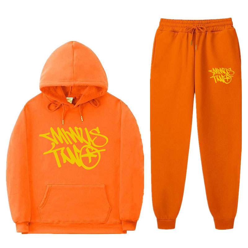 Set di felpe sportive casual da uomo e da donna con lettera 2024Y2K stampata con orlo inferiore filettato e vestibilità ampia_voghion.com