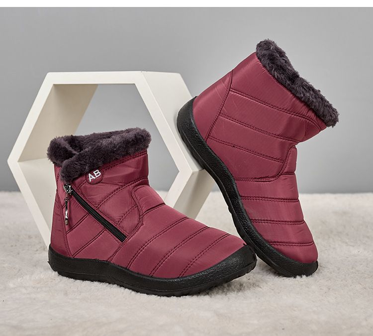 Women's Waterproof Snow Boots With Thick Fleece Lining - High Top Winter Shoes For Extreme Cold Weather - Slip-Resistant_voghion.com