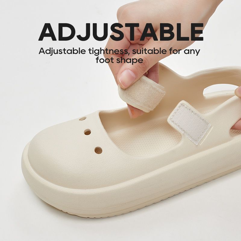 Sandali estivi da donna Mary Jane con gancio e passante, stile 2025, fai da te, con plateau, suola spessa, morbidi, scarpe da spiaggia per ragazze_voghion.com