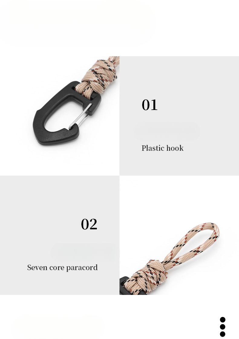 New Seven-Core Key Lanyard Anti-Lost Wrist Triangle Quick Outdoor Camping Multi-Functional Hook_voghion.com
