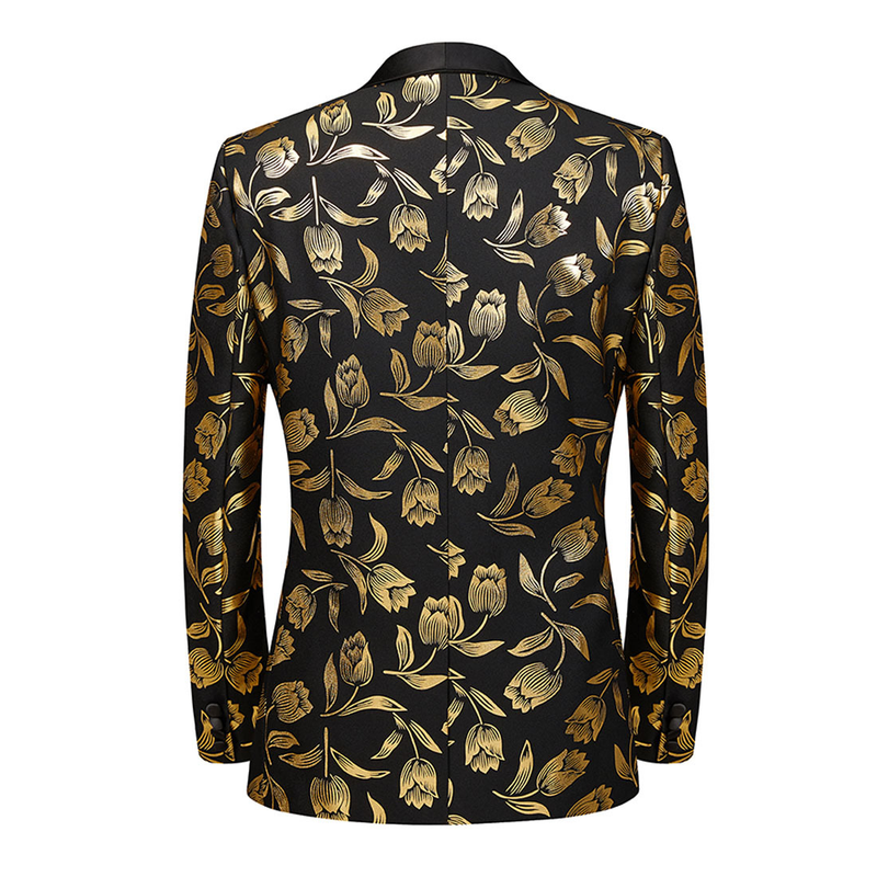 Tulip hot stampig casual jacket light mature style clothig high-ed feelig busiess small suit me's sprig ad_voghion.com