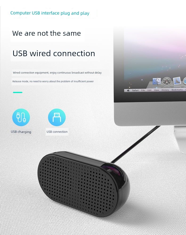 USB Audio Computer Mini Desktop Impact Portable Notebook Built-in Sound Card For Home Speaker_voghion.com