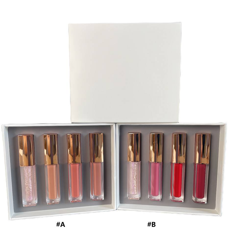 4-farbiger Lipgloss-Lippenstift mit Antihaftbeschichtung und mattem Finish_voghion.com