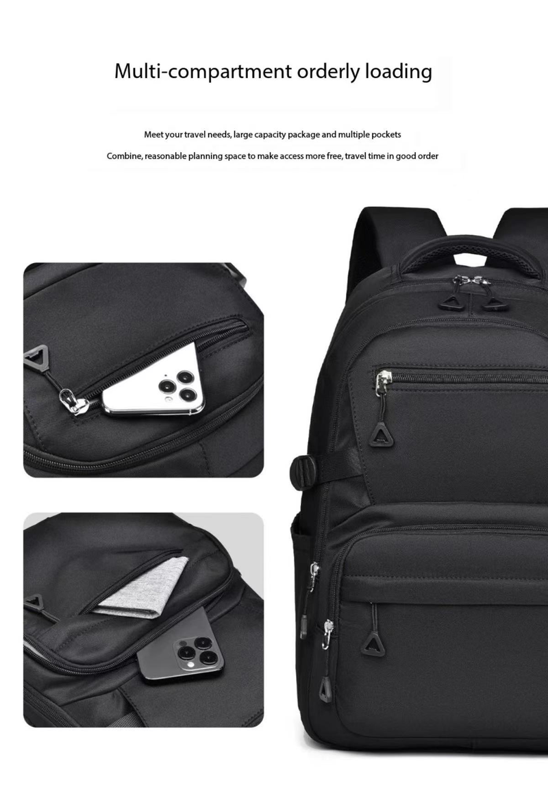 Water-Resistant Student Backpack With Multiple Pockets, Large Capacity 14-Inch Oxford Cloth Laptop Bag_voghion.com