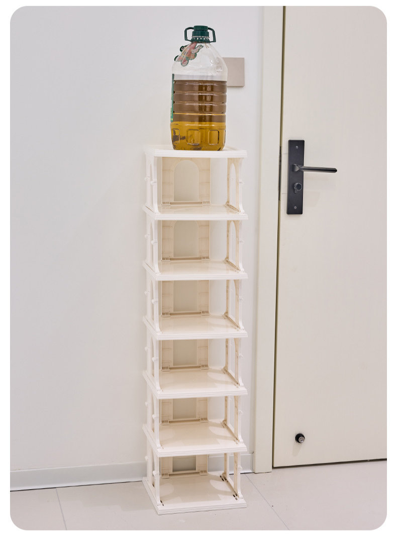 Foldable Shoe Rack For Beginners Shoe Rack For Door One Piece At A Time Household Multi Layer Small And Narrow Rental Room Simple Shoe Cabinet_voghion.com