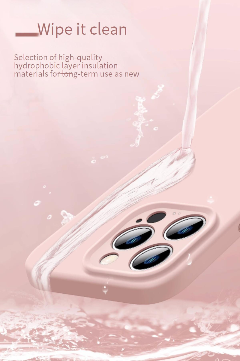 Premium Liquid Silicone Case For IPhone 16 Pro Max - Shockproof Full Coverage Slim Fit Protective Cover With Precise Cutouts_voghion.com