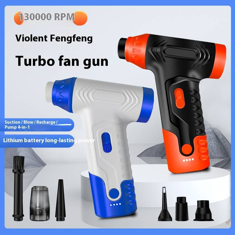 Powerful 130K RPM Turbo Blower & Car Vacuum - Dual Function Cordless Lithium Battery Handheld Cleaner For Home & Car_voghion.com