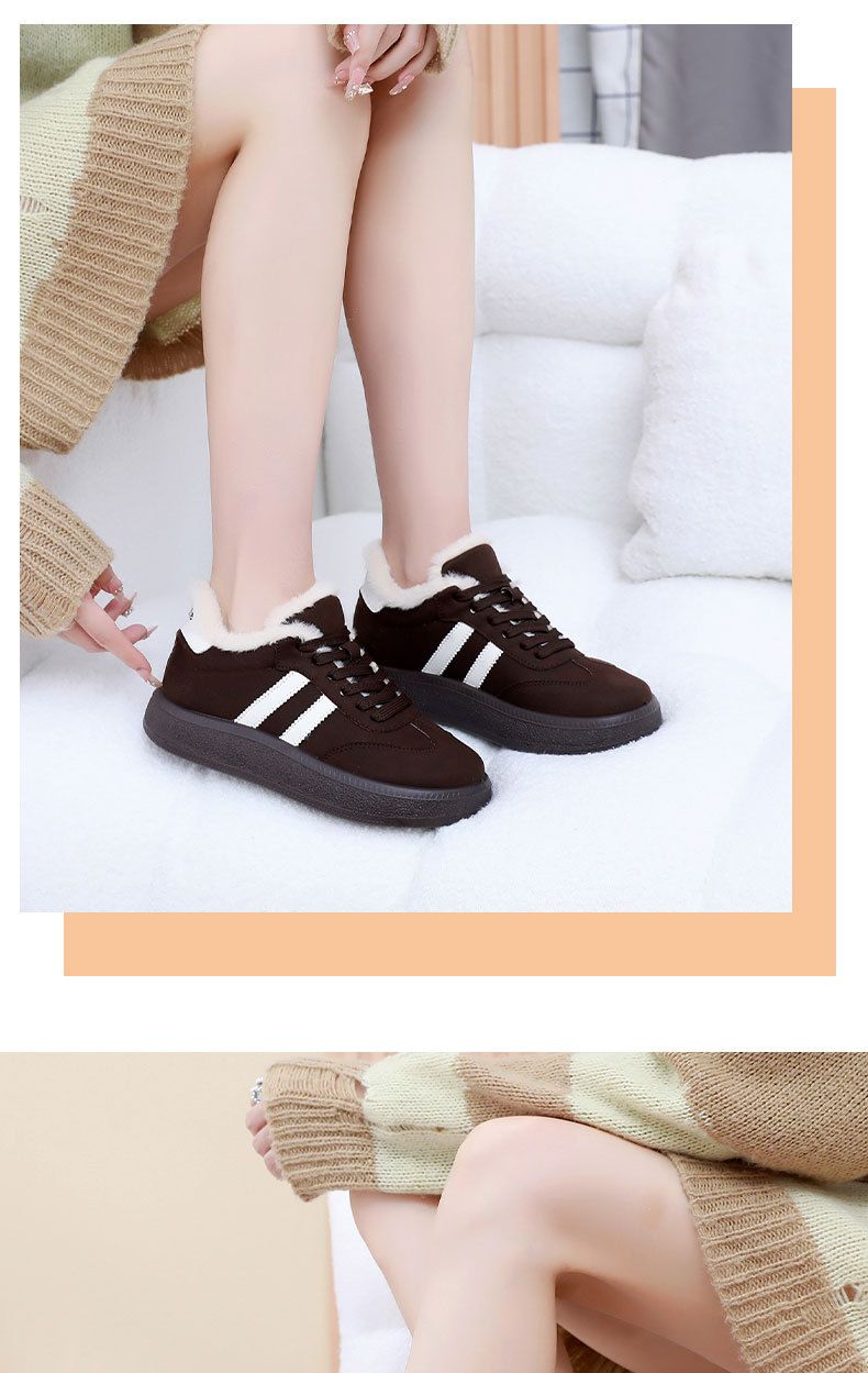 Women's 2025. Winter New Style Fleece And Thickened Front Lace-up German Training Shoes Bread Shoes_voghion.com