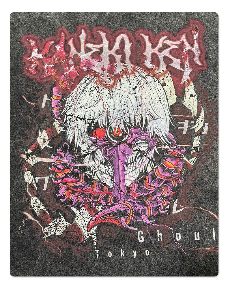 T-shirt da skateboard con fiocco di neve fritto in batik, scollatura piccola, maniche corte, stampa retrò lavata_voghion.com