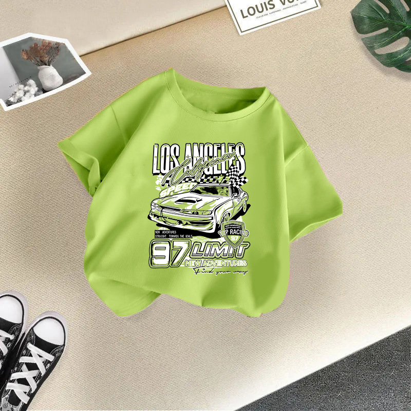 Kid's Clothing Boys and girls short sleeved T-shirt summer wear 2024 new children's thin summer tops boys casual western style half sleeved_voghion.com