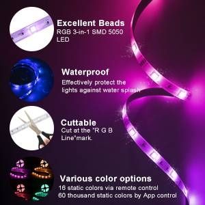 5V TV tausta e-sports tunnelma tietokone LED valonauhan värin vaihtava USB korostus kaukosäädin RGB valopalkin koristelu_voghion.com