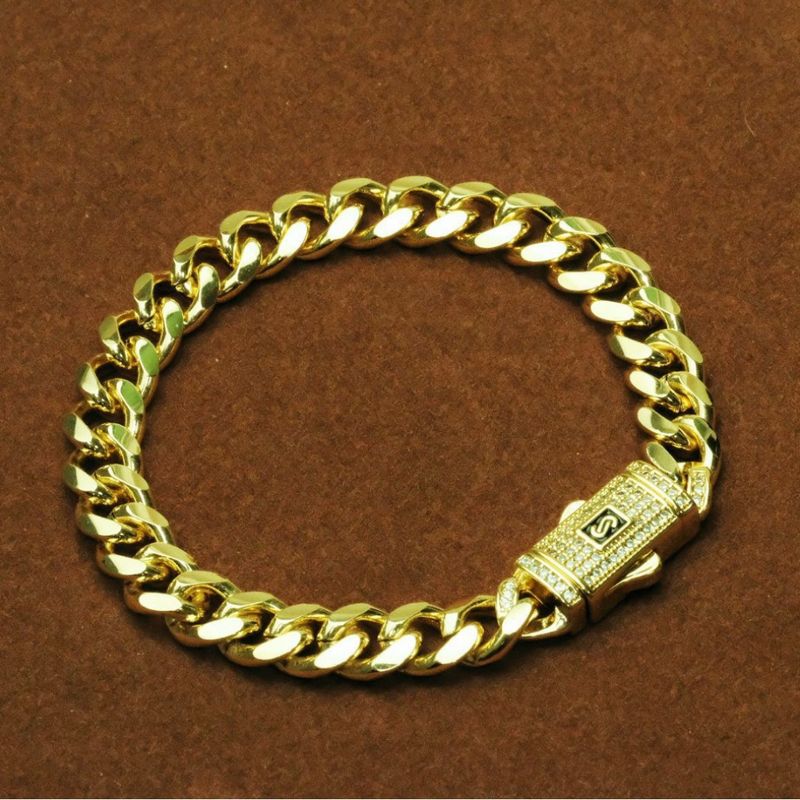 Ins Fashion Trendy Versatile Clavicola Gioielli Rame Catena Cubana 10mm Zircone Mano_voghion.com