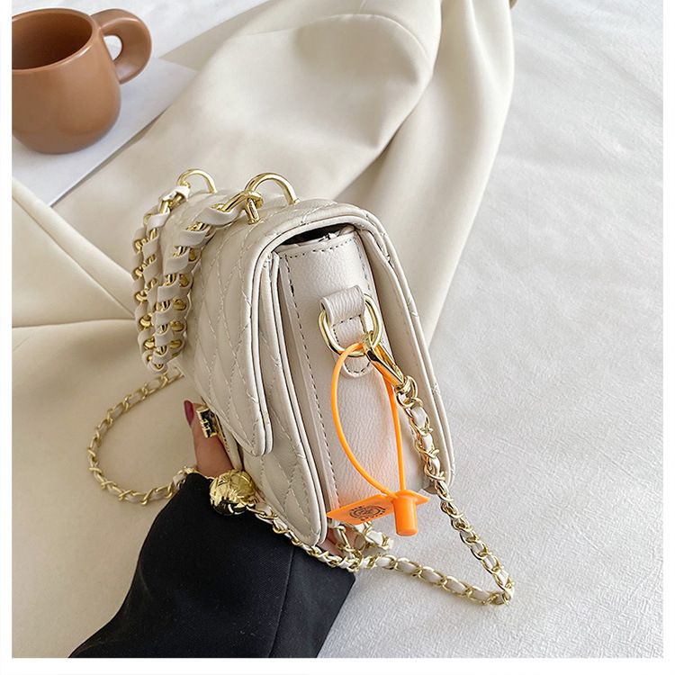 2024 Neue beliebte Umhängetasche Koreanische Ausgabe Einfache kleine quadratische Lingge Bestickte Fadenkette Umhängetasche für die Göttin_voghion.com