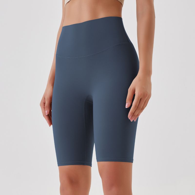Women's Clothing double-sided brushed yoga shorts without embarrassing lines, buttocks lifting and abdominal control sports running fitness pants_voghion.com